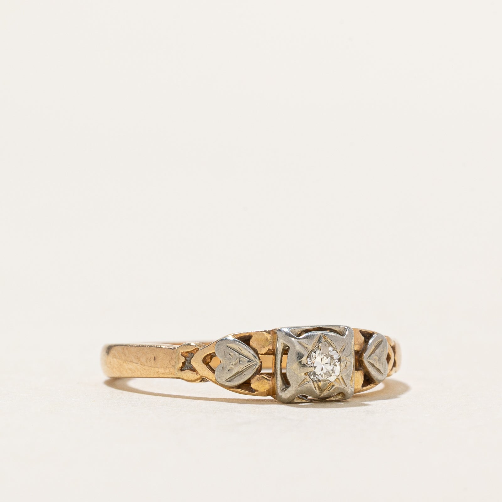 Old Swiss Diamond Ring | 0.05ct | SZ 6