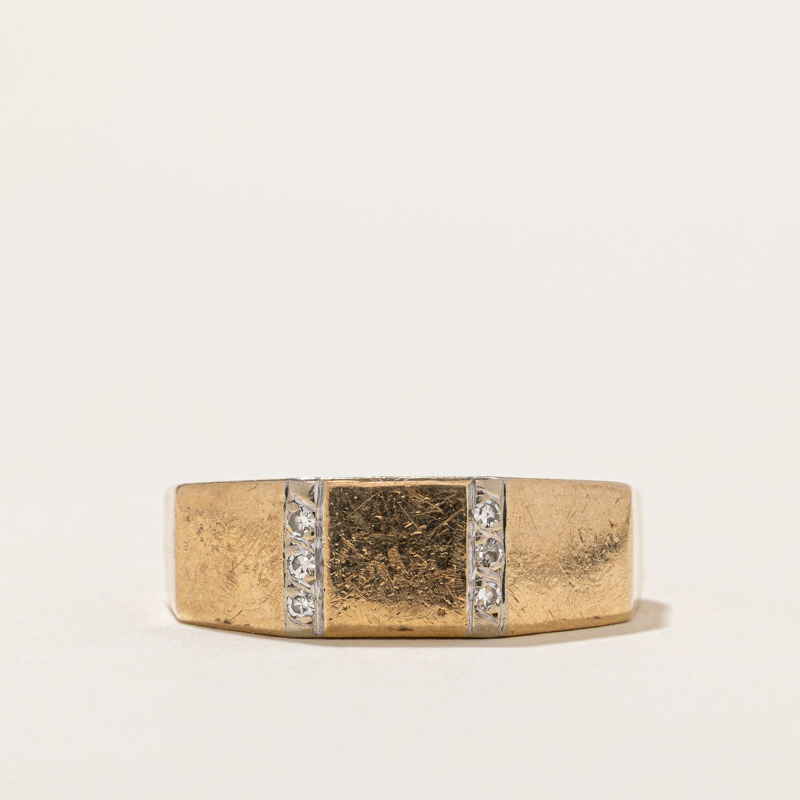 Diamond Double Column Band | 0.05ctw | SZ 7.25