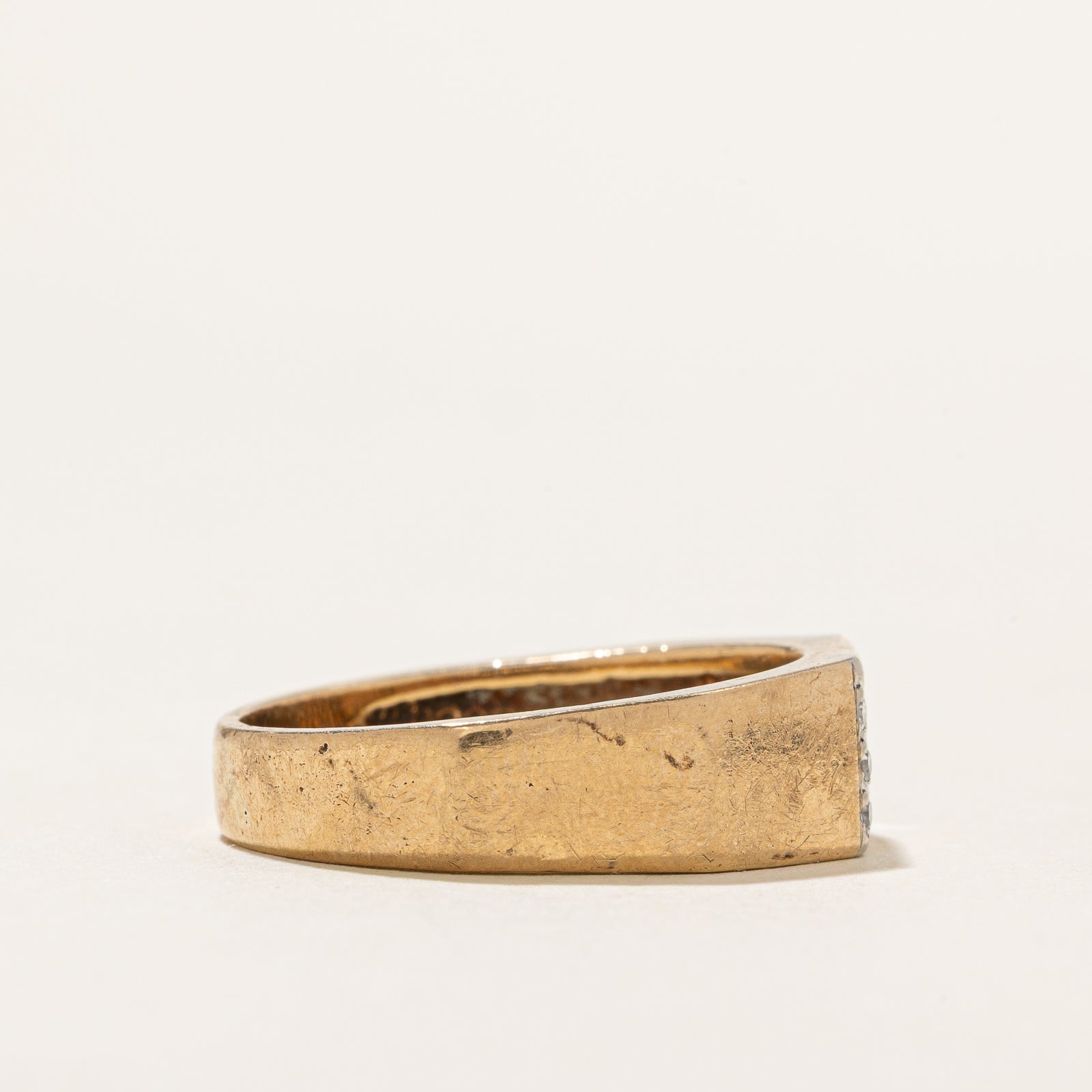 Diamond Double Column Band | 0.05ctw | SZ 7.25
