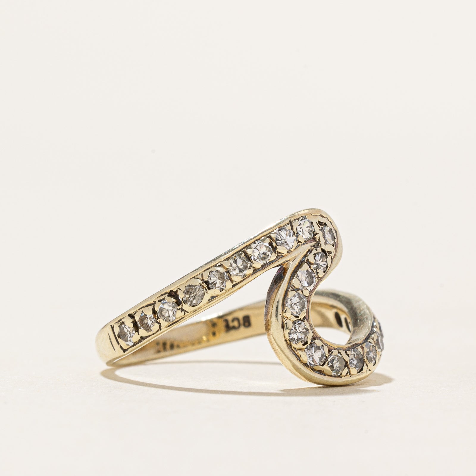 Diamond Wave Abstract Ring | 0.45ctw | SZ 6.5