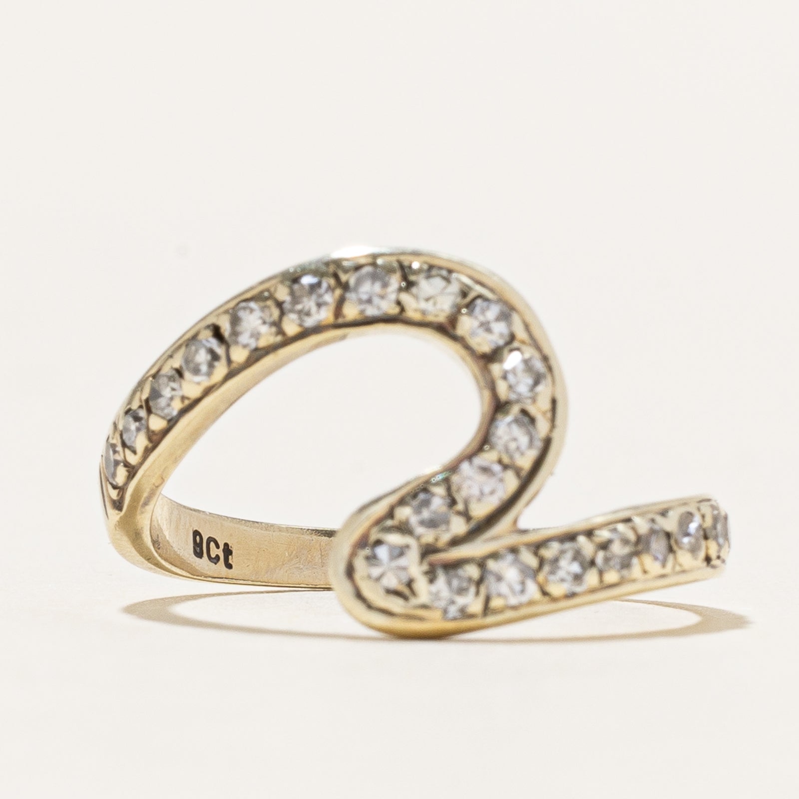 Diamond Wave Abstract Ring | 0.45ctw | SZ 6.5