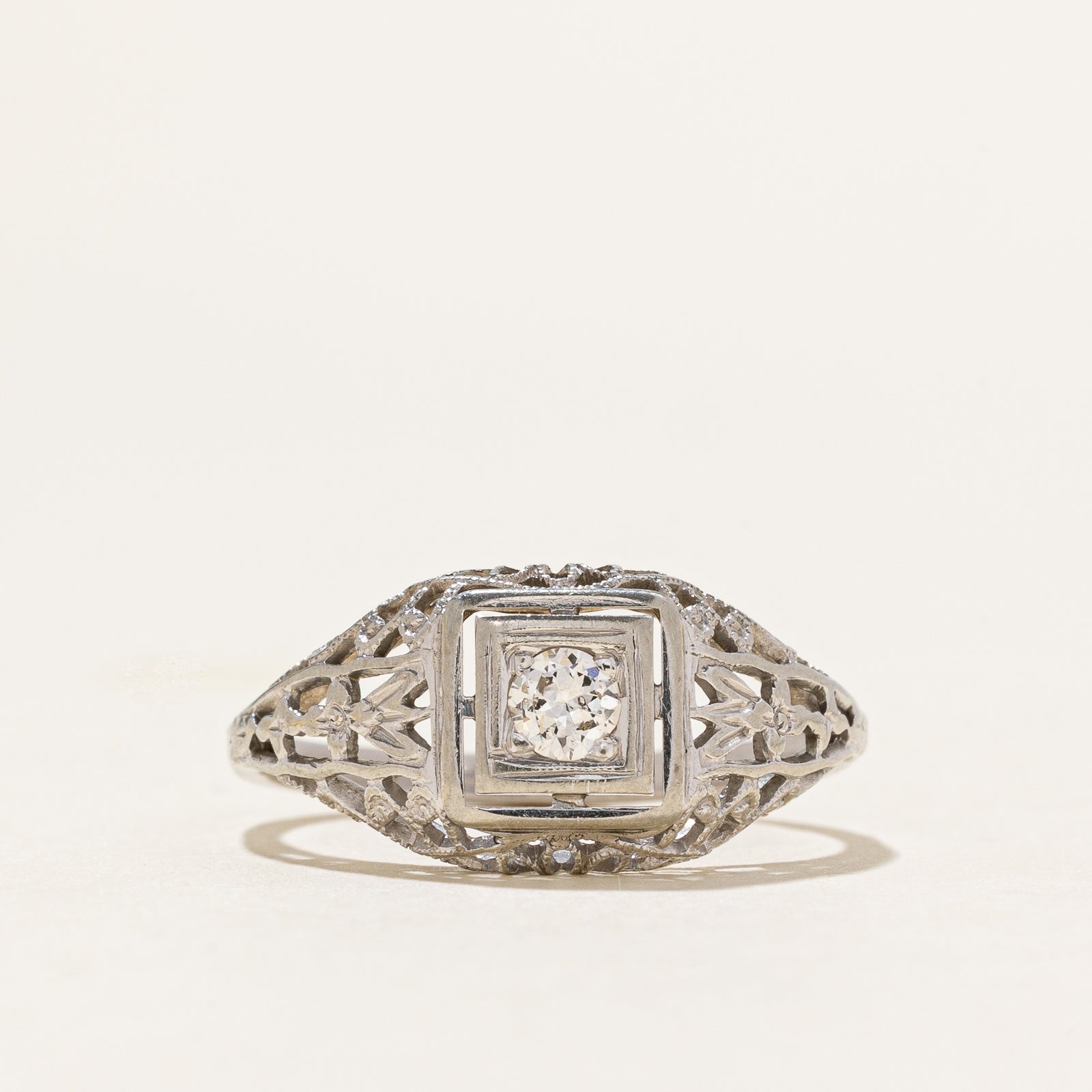 Diamond Openwork Dome Ring | 0.13ct | SZ 6.75
