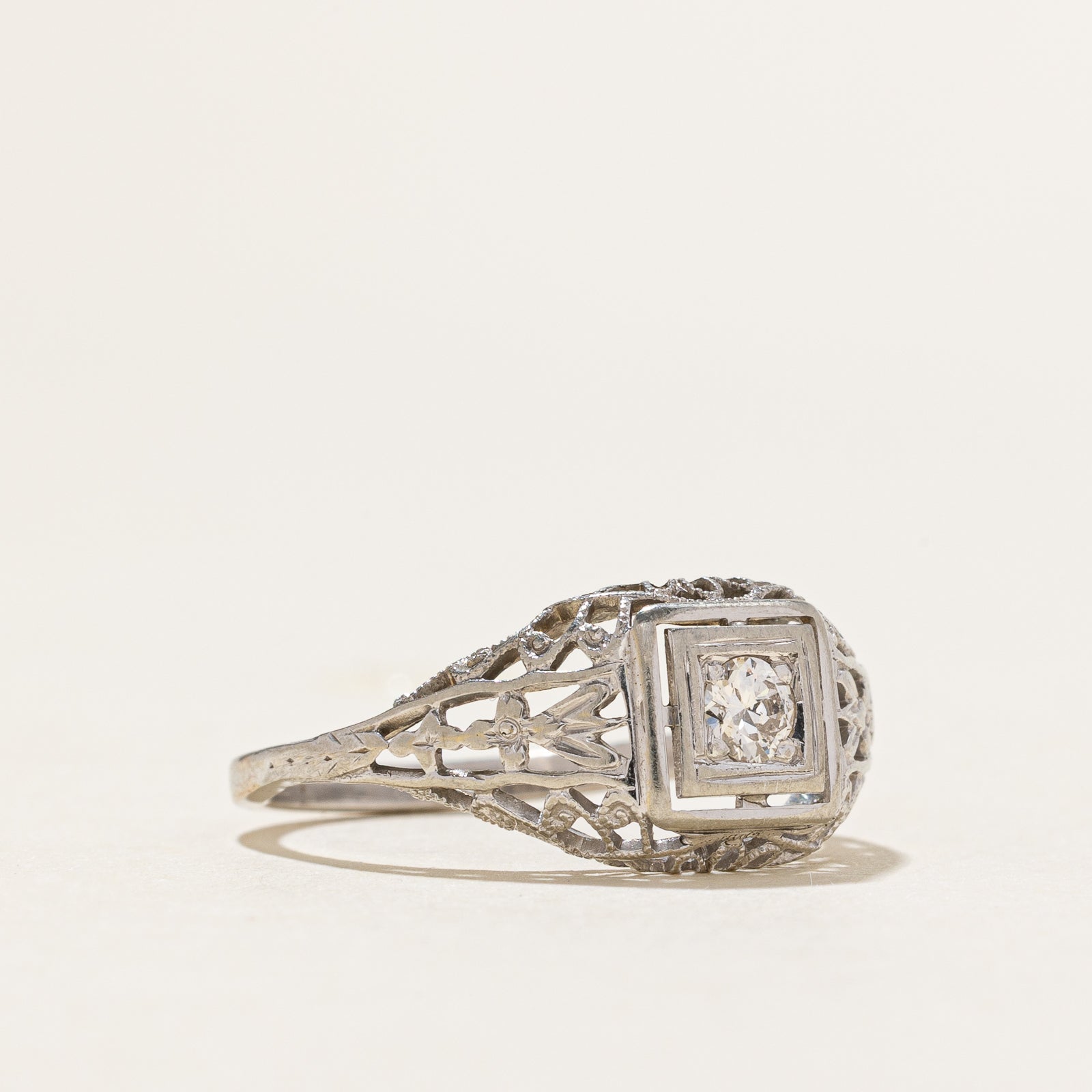Diamond Openwork Dome Ring | 0.13ct | SZ 6.75