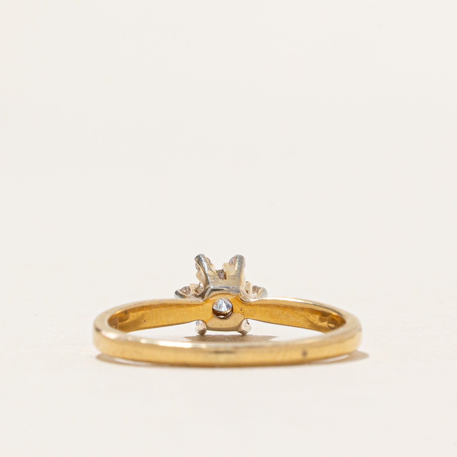 High Set Diamond Petal Ring | 0.17ctw | SZ 4.25
