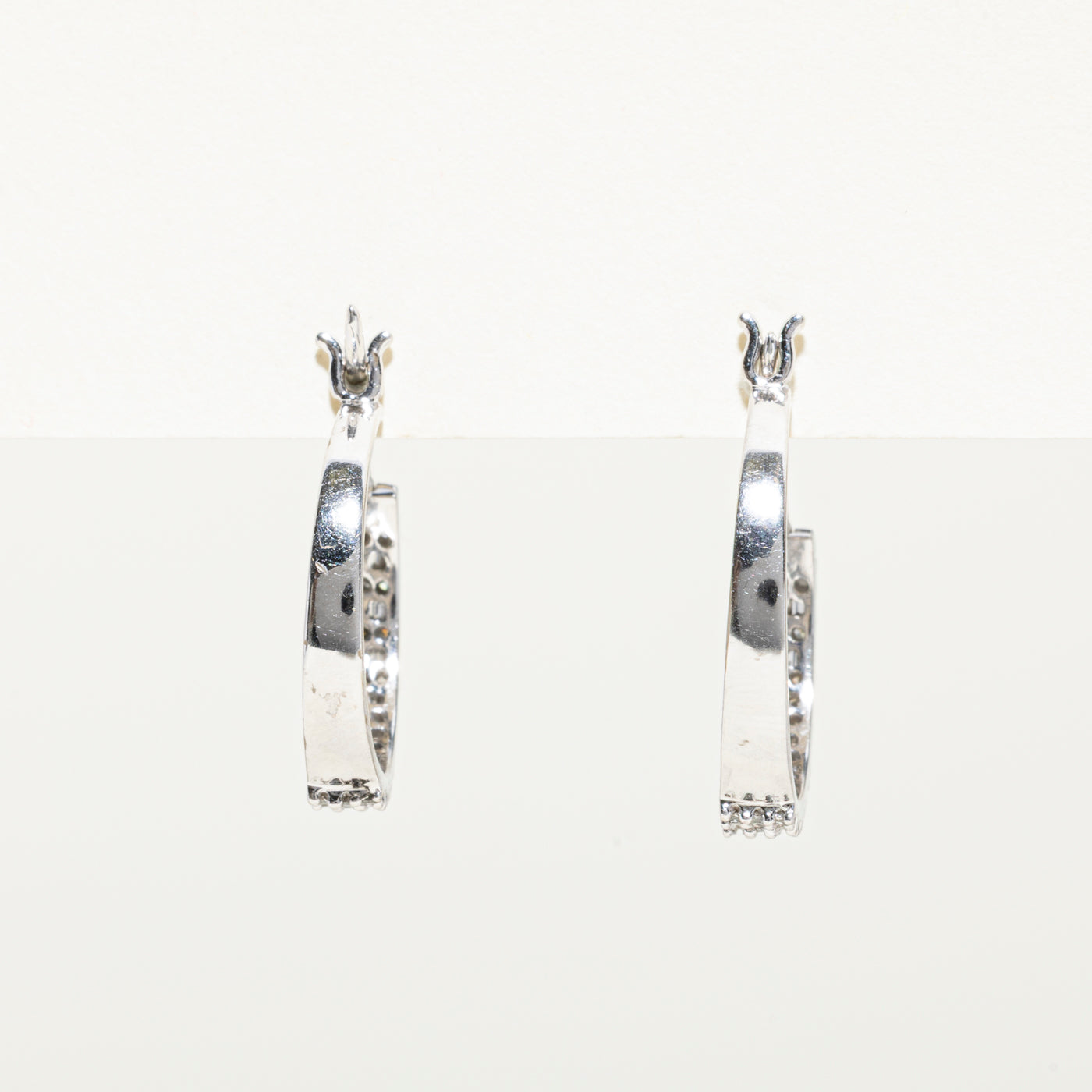 Multi Cut Diamond Hoop Earrings | 0.50ctw