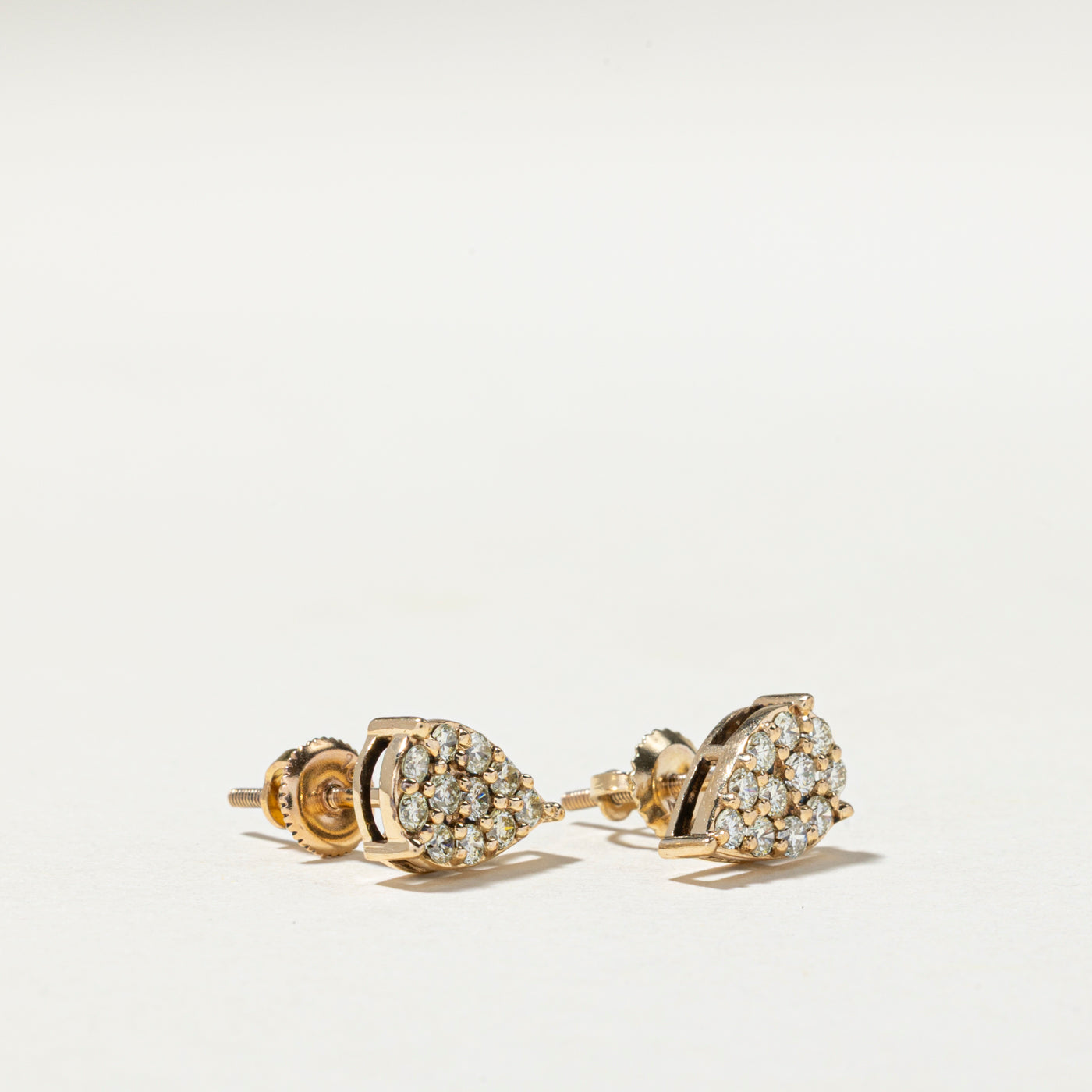 Diamond Pear Shaped Stud Earrings | 0.44ctw
