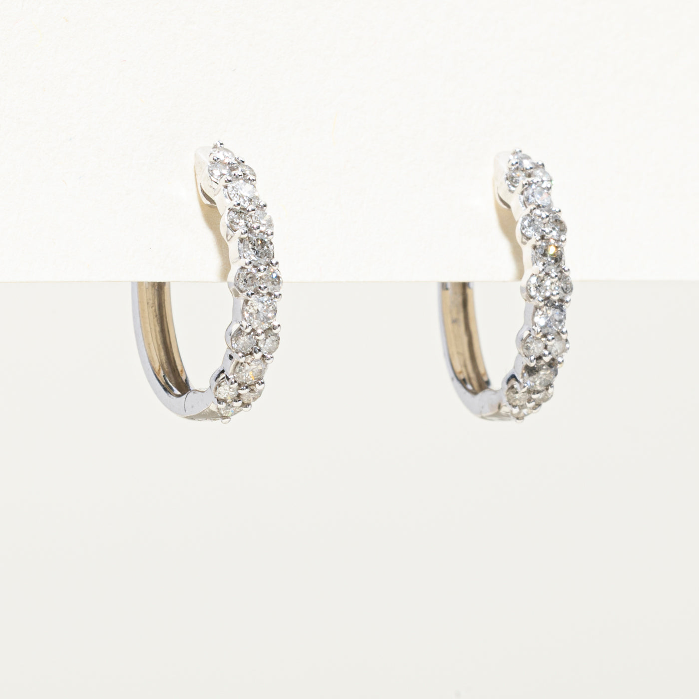 Diamond Cluster Huggie Earrings | 0.40ctw
