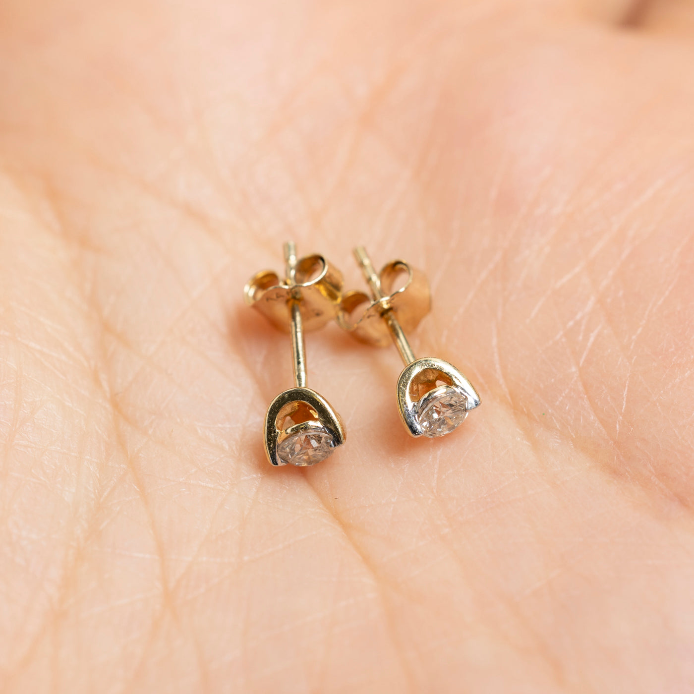 Solitaire Diamond Stud Earrings | 0.63ctw