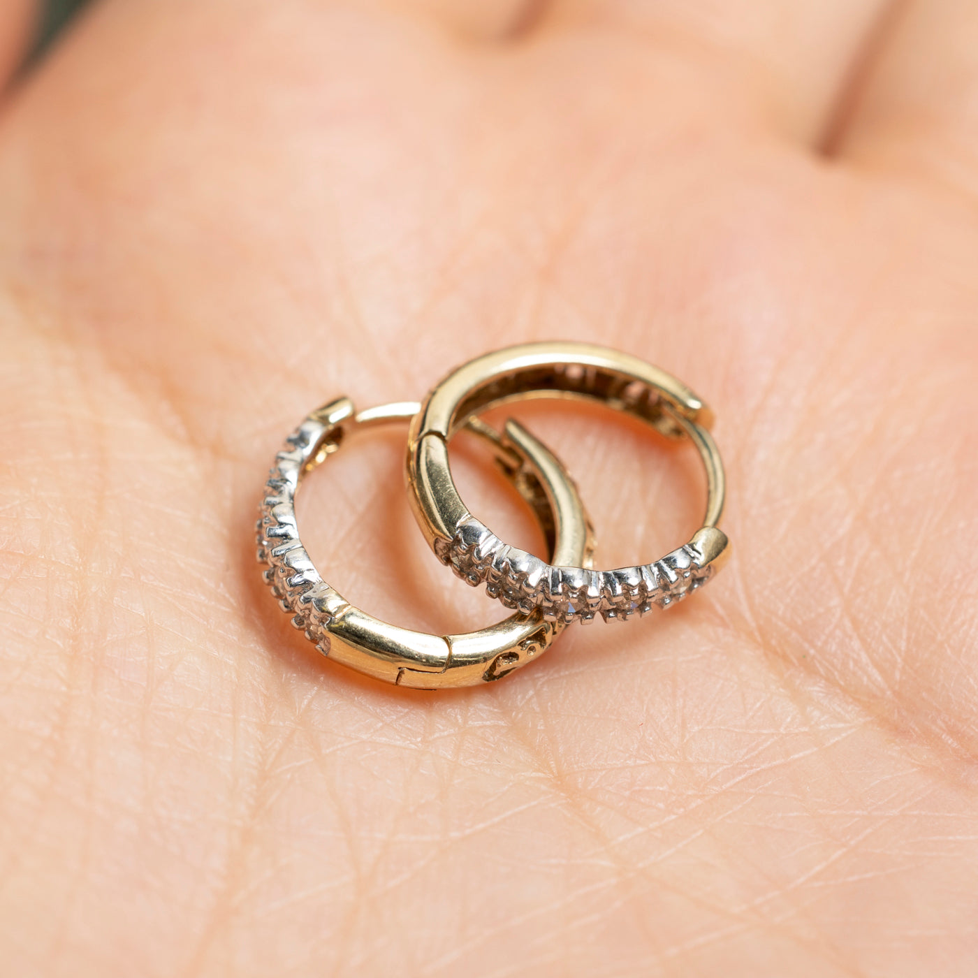 Illusion Set Diamond Hoop Earrings | 0.08ctw