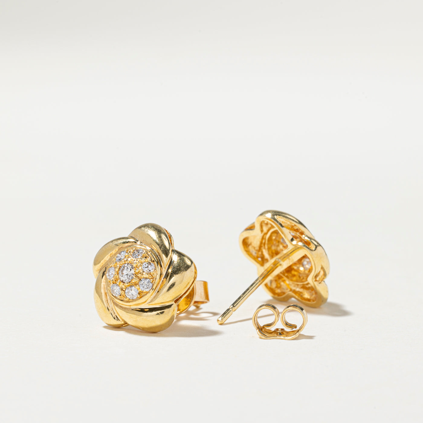 Diamond Floral Stud Earrings | 0.38ctw