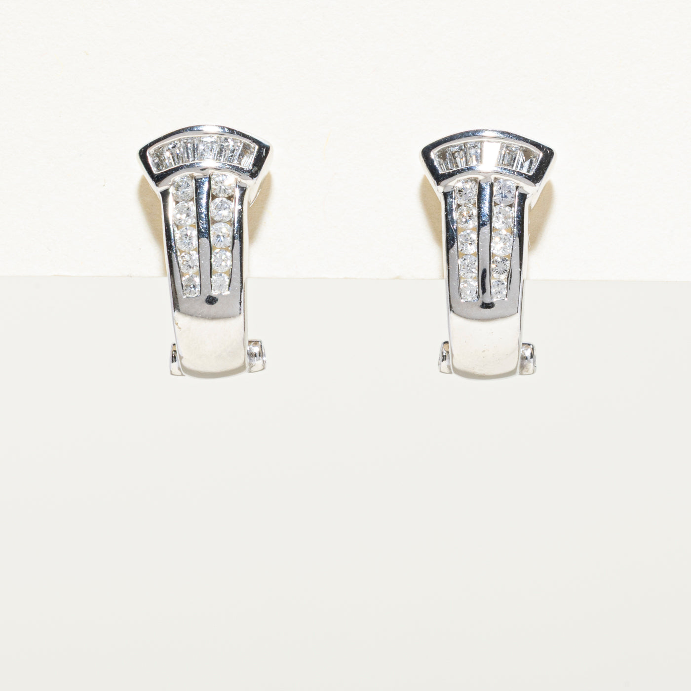 Multi Column Diamond Stud Earrings | 0.48ctw