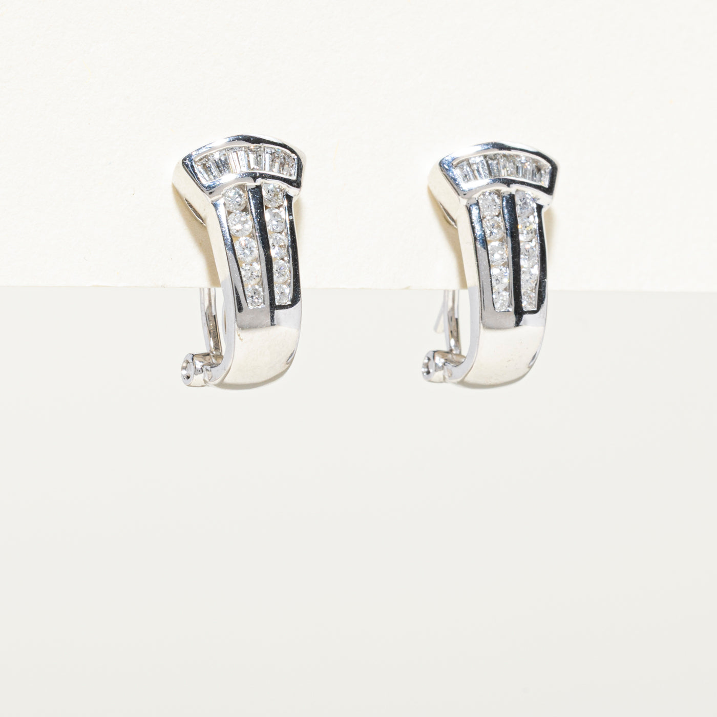 Multi Column Diamond Stud Earrings | 0.48ctw