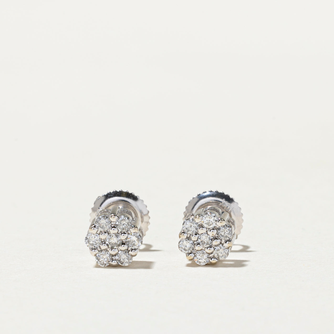 Diamond Cluster Stud Earrings | 0.28ctw