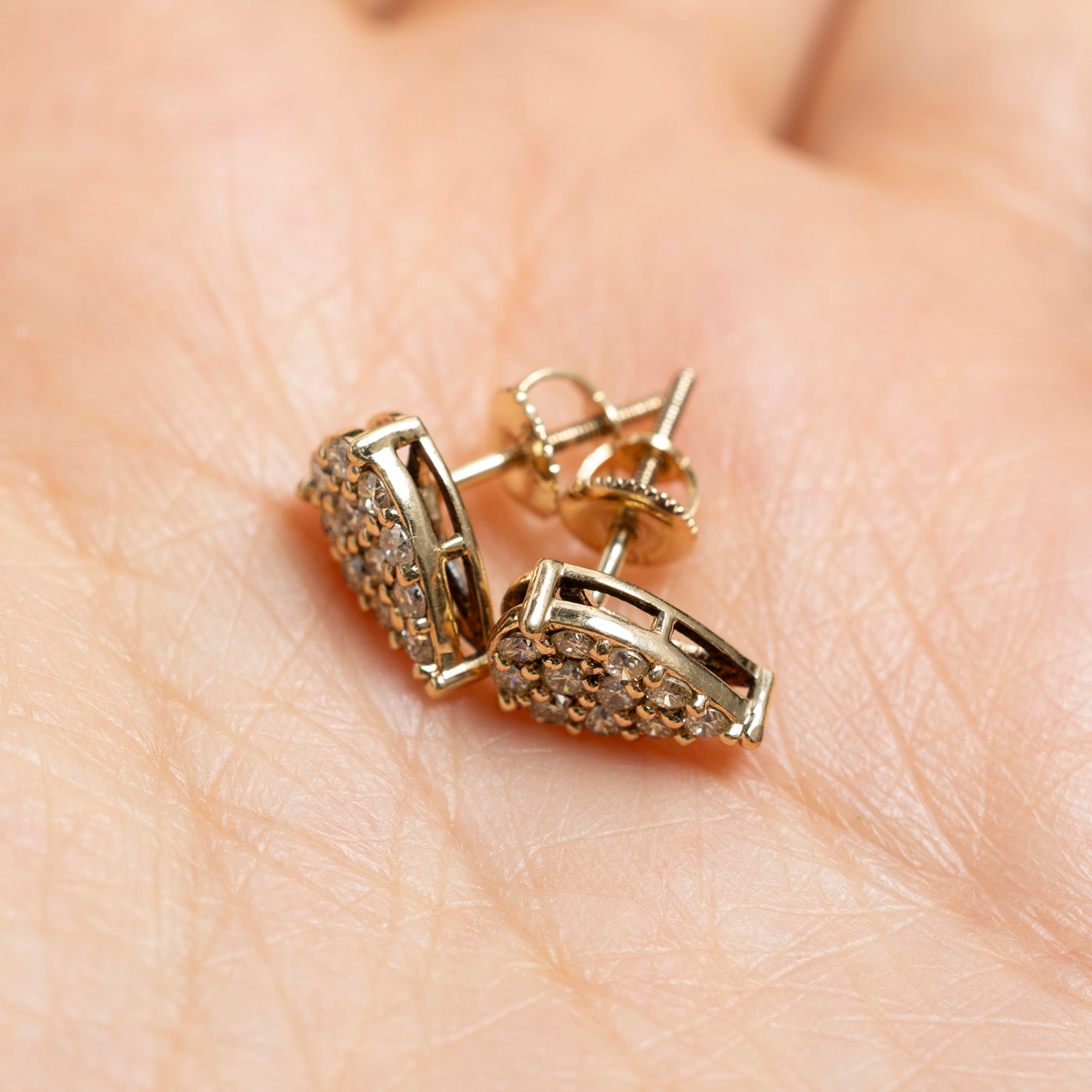 Diamond Pear Shaped Stud Earrings | 0.44ctw
