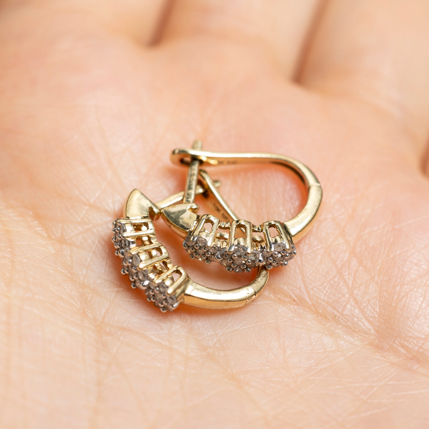 Diamond Multi Cluster Hoop Earrings | 0.25ctw