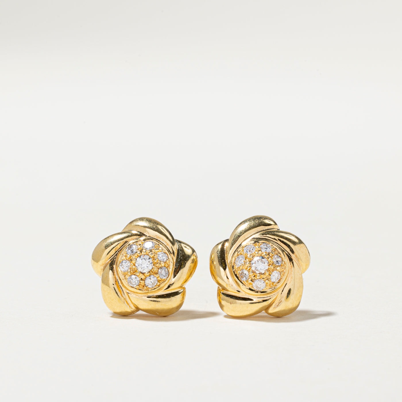 Diamond Floral Stud Earrings | 0.38ctw