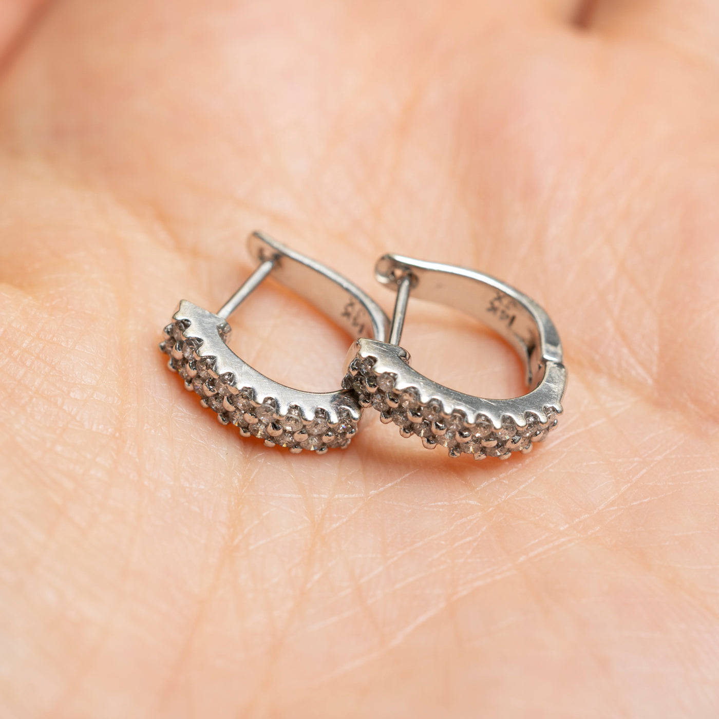 Diamond Half Huggie Earrings | 0.36ctw