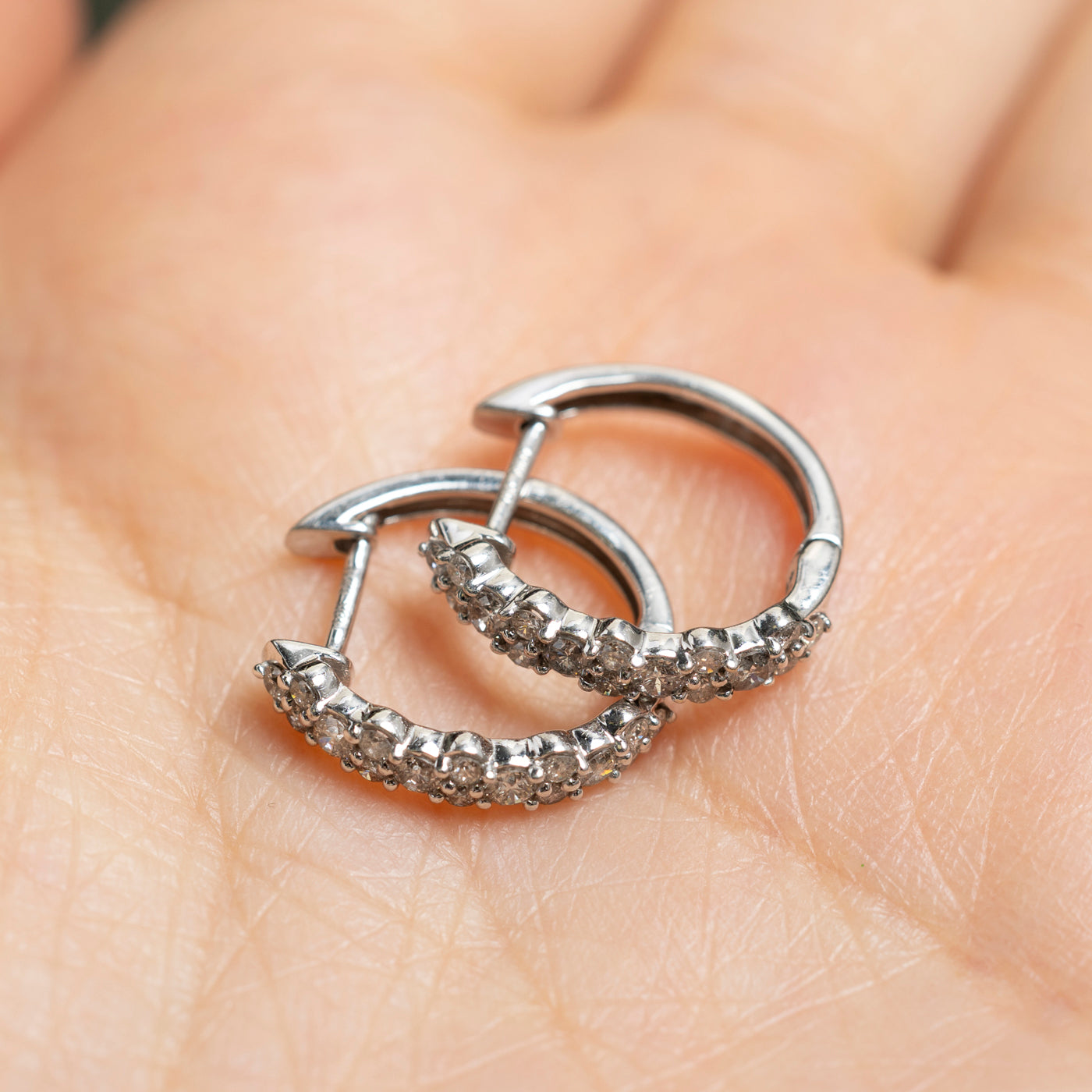 Diamond Cluster Huggie Earrings | 0.40ctw