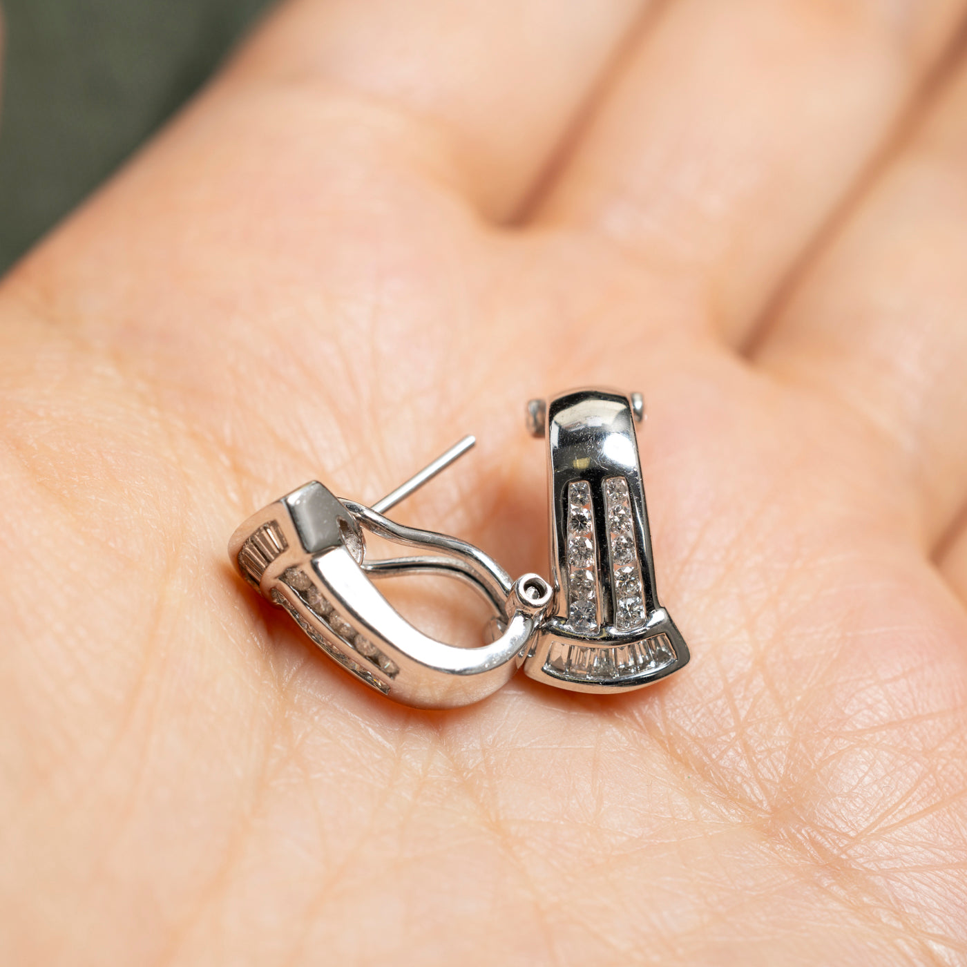 Multi Column Diamond Stud Earrings | 0.48ctw