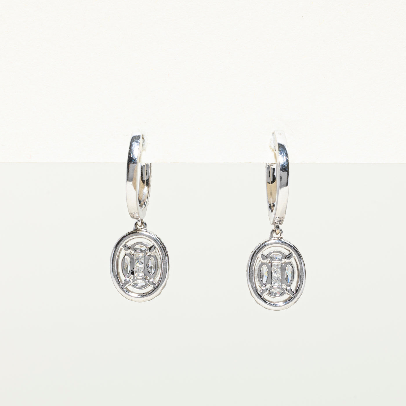 Illusion Set Diamond Halo Drop Earrings | 0.68ctw