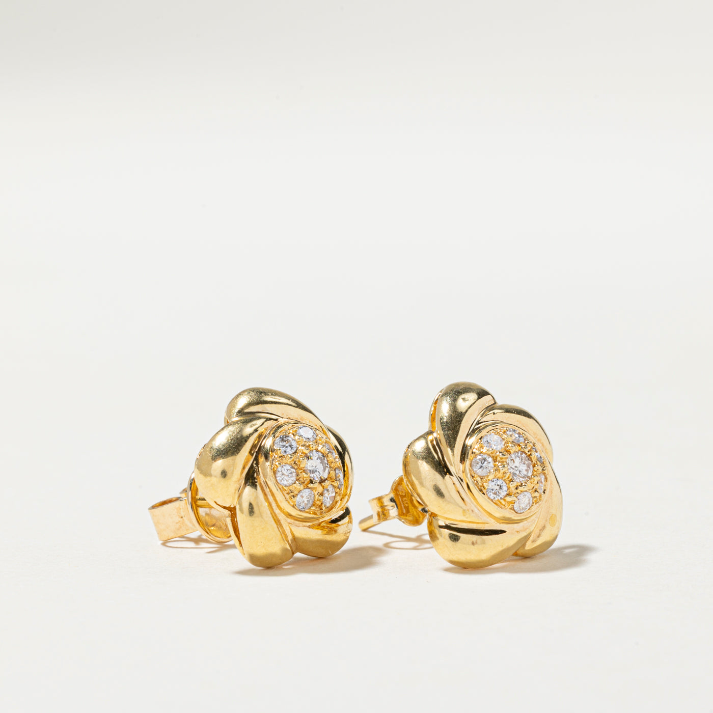 Diamond Floral Stud Earrings | 0.38ctw