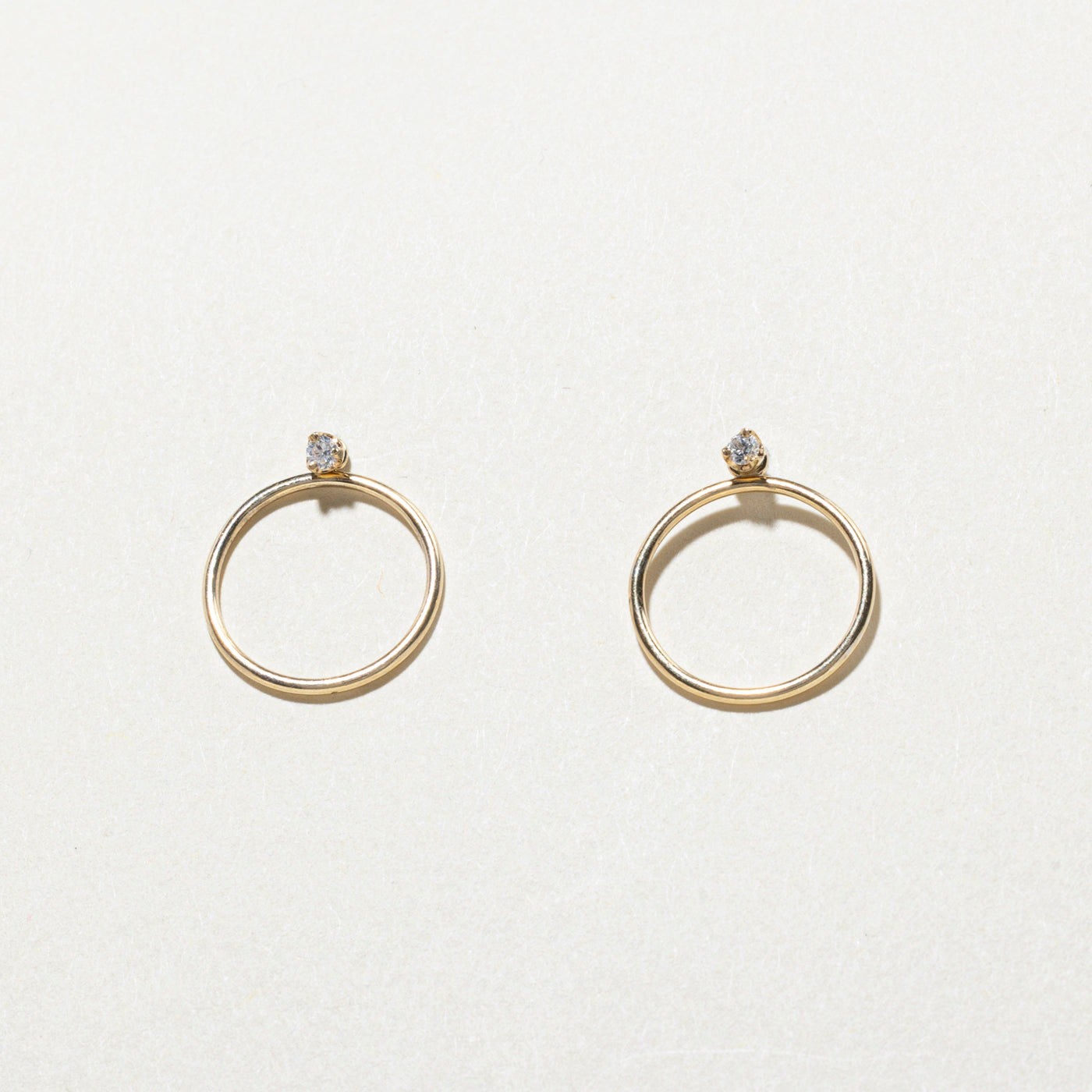 Diamond Stud & Circle Jacket Earrings | 0.06ctw