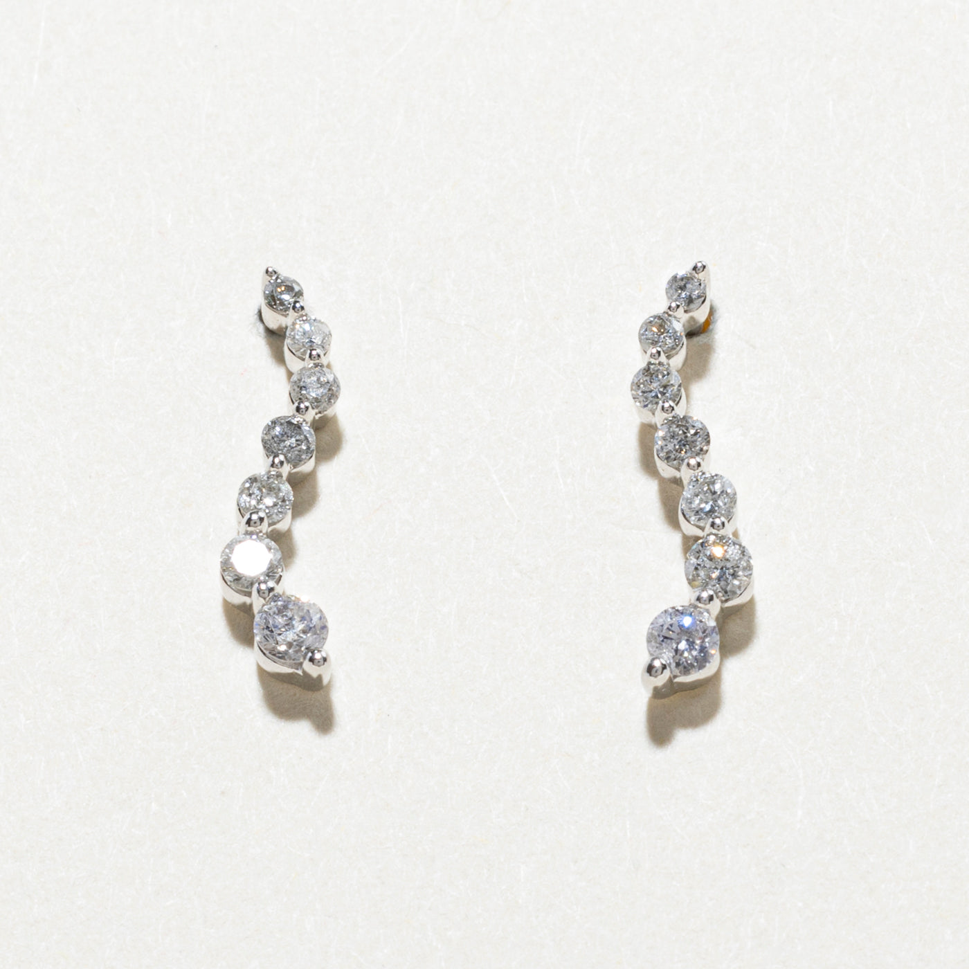 Diamond Wavy Drop Earrings | 0.33ctw