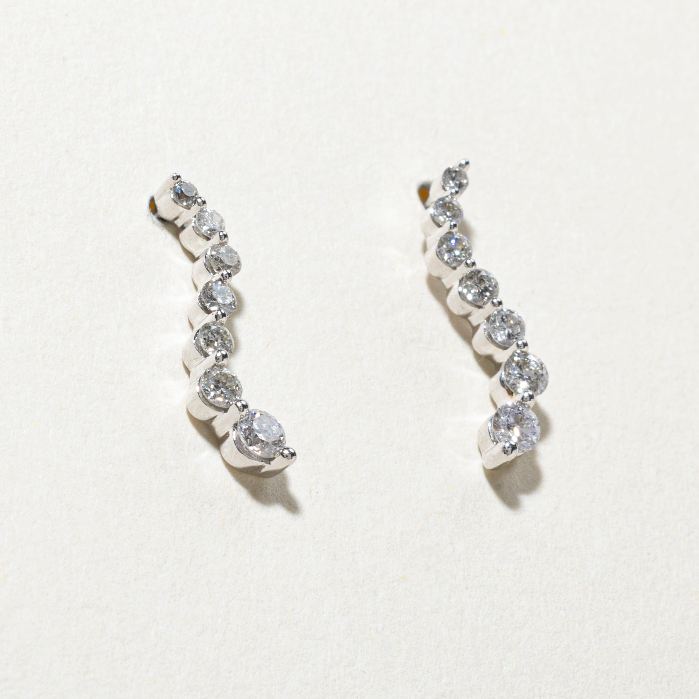 Diamond Wavy Drop Earrings | 0.33ctw