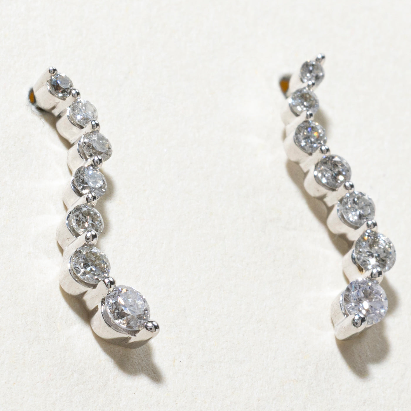 Diamond Wavy Drop Earrings | 0.33ctw