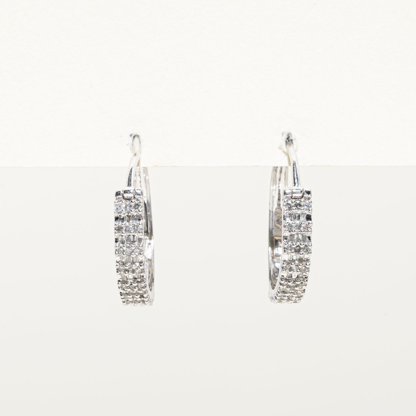 Multi Cut Diamond Hoop Earrings | 0.50ctw