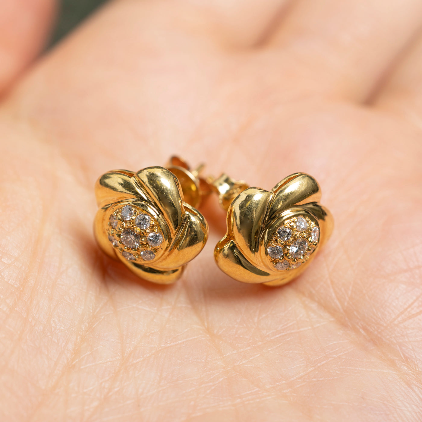 Diamond Floral Stud Earrings | 0.38ctw