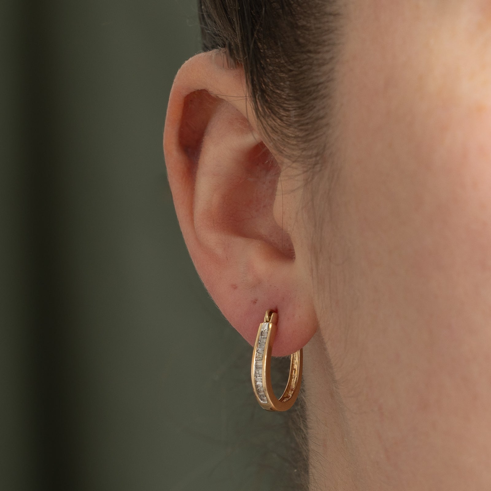 10K Diamond Hoop Earrings | 0.32ctw