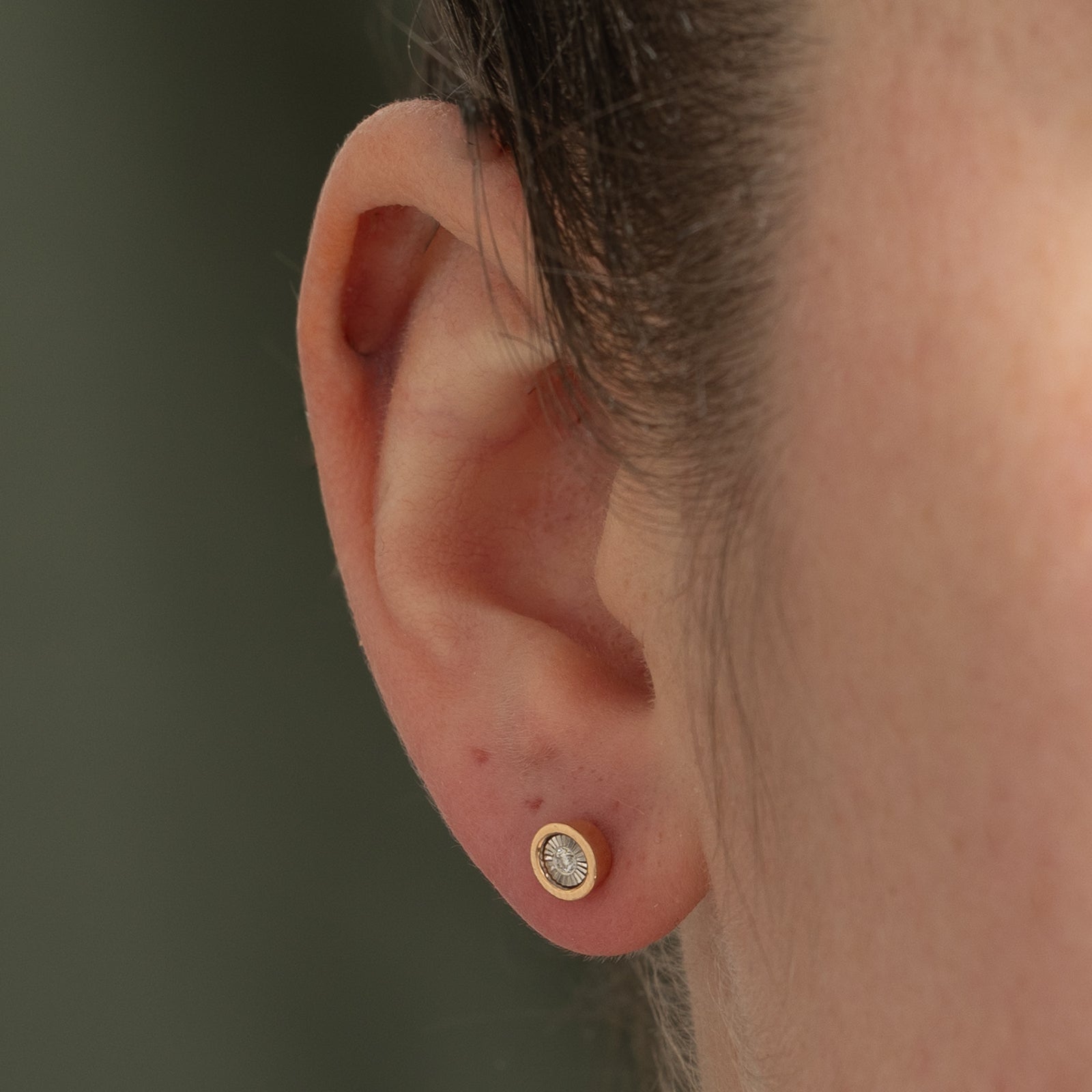 14K Illusion Set Diamond Stud Earrings | 0.04ctw