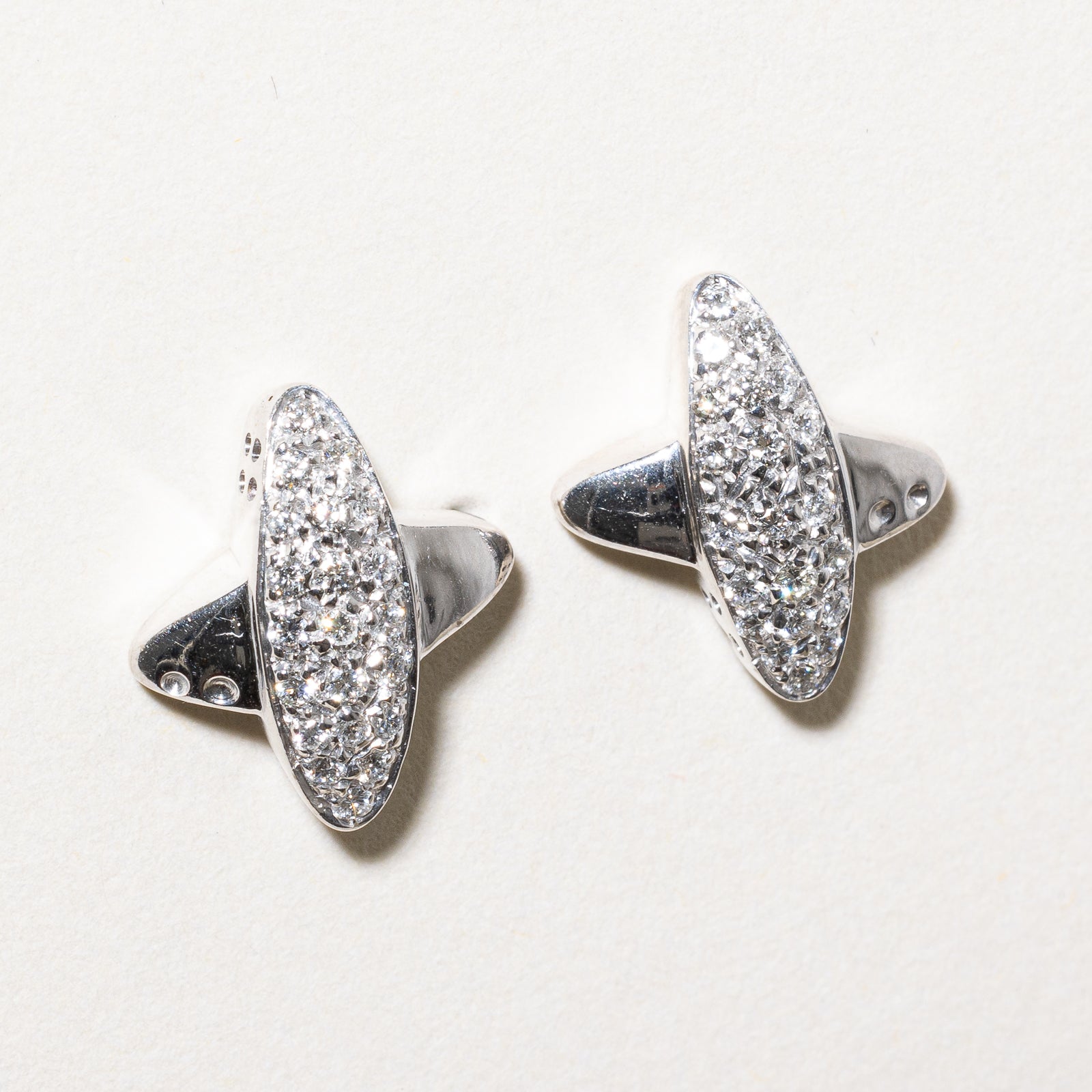 Diamond Cluster X Stud Earrings | 0.36ctw
