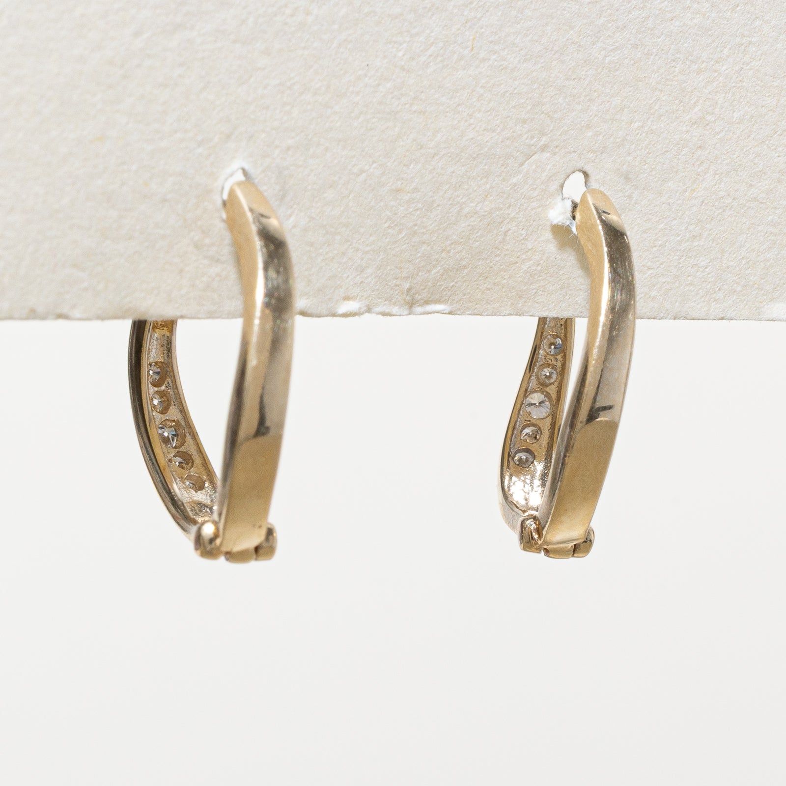 10K Diamond Hoop Earrings | 0.06ctw