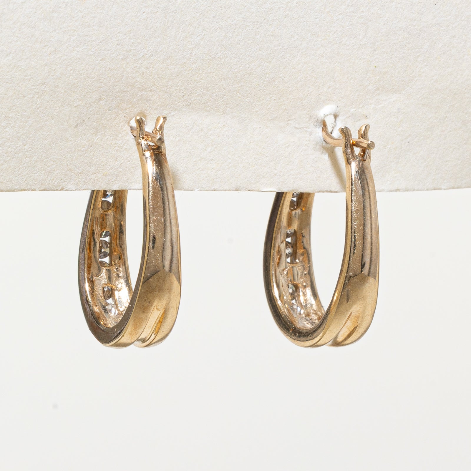 10K Diamond Hoop Earrings | 0.25ctw