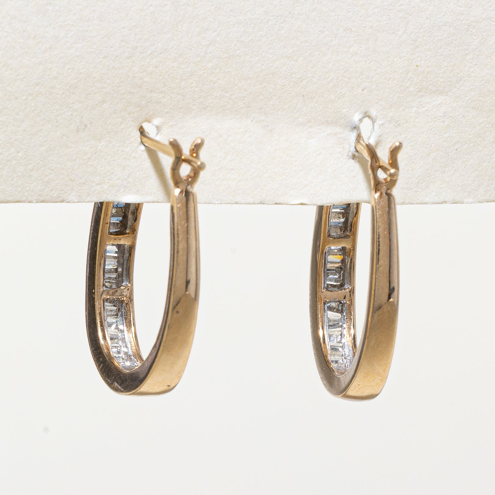 10K Diamond Hoop Earrings | 0.32ctw