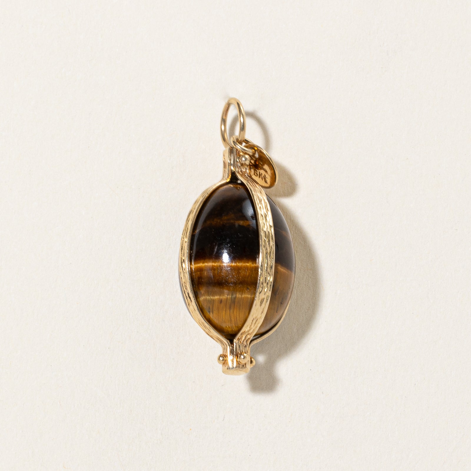 Egg Shaped Tiger's Eye Charm Pendant | 30.00ct