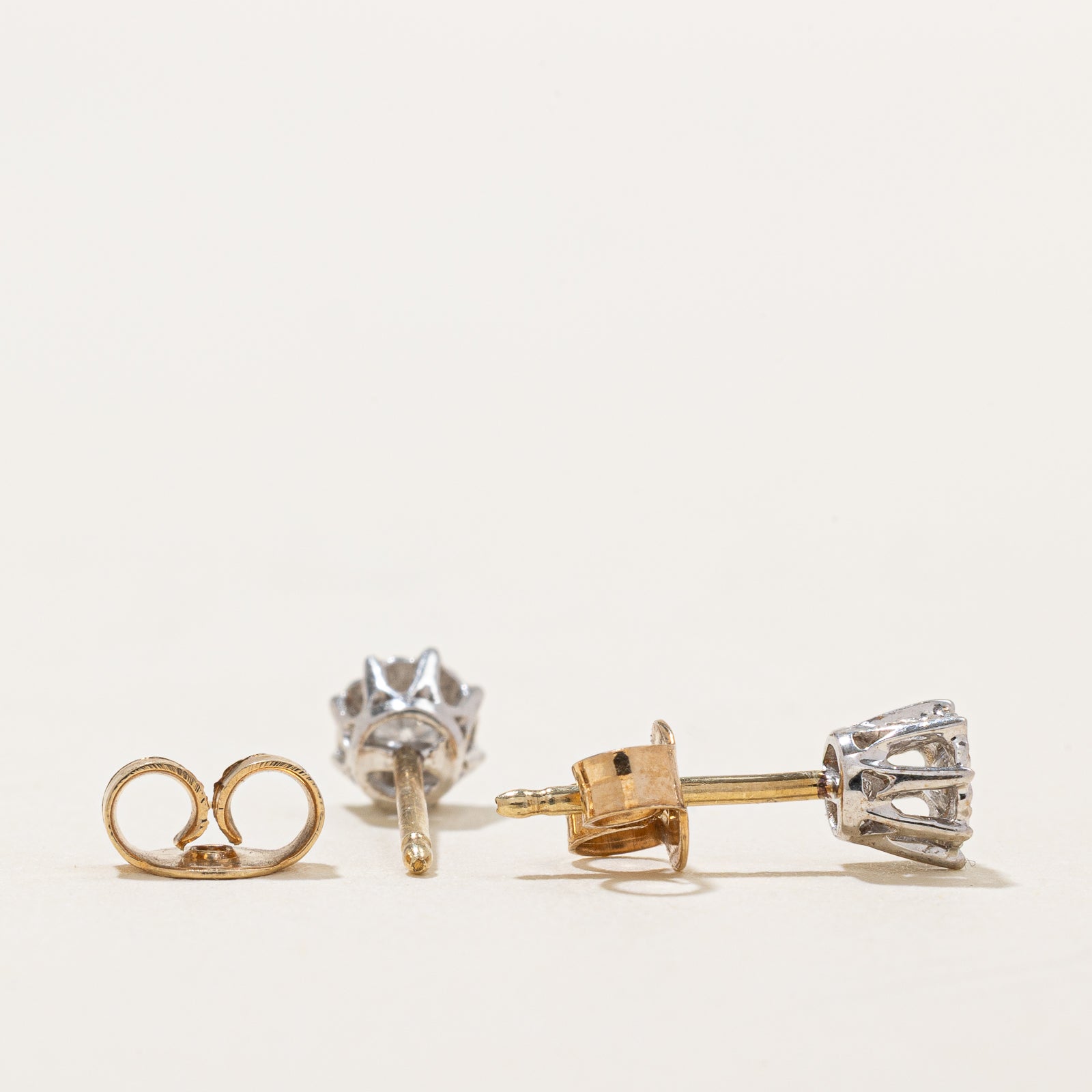 9K Illusion Set Diamond Stud Earrings | 0.12ctw