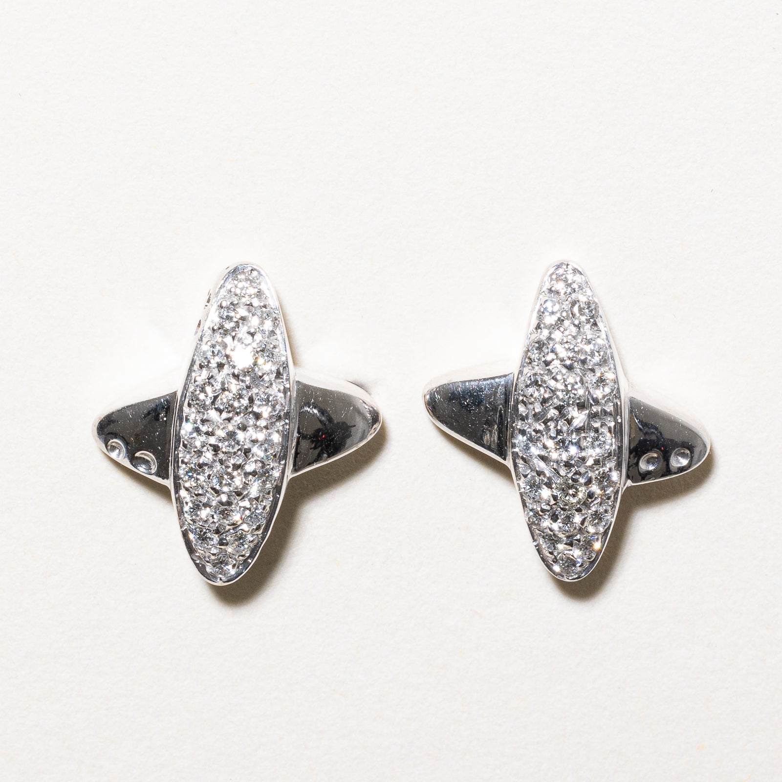 Diamond Cluster X Stud Earrings | 0.36ctw