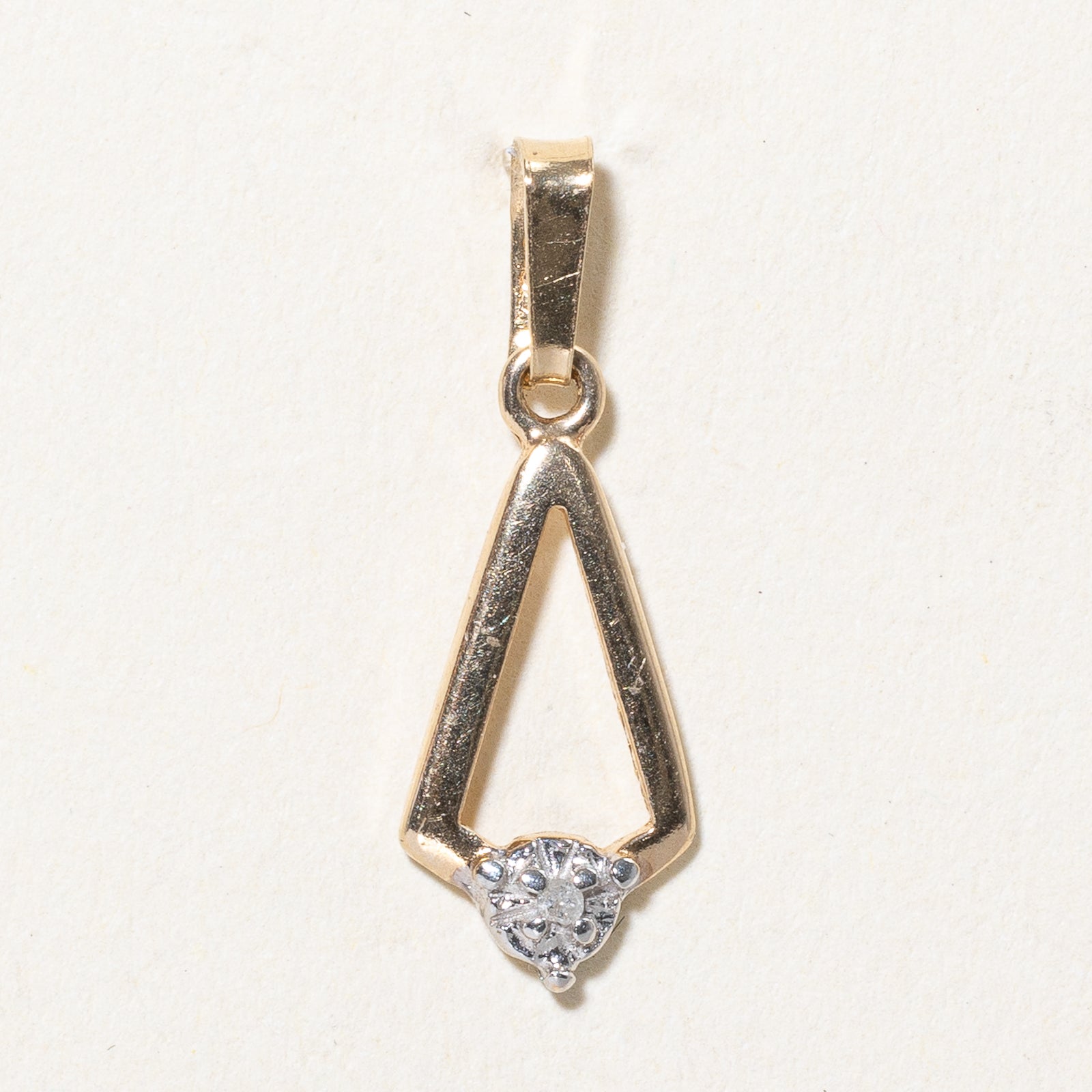 Illusion Set Diamond Geometric Pendant | 0.005ct