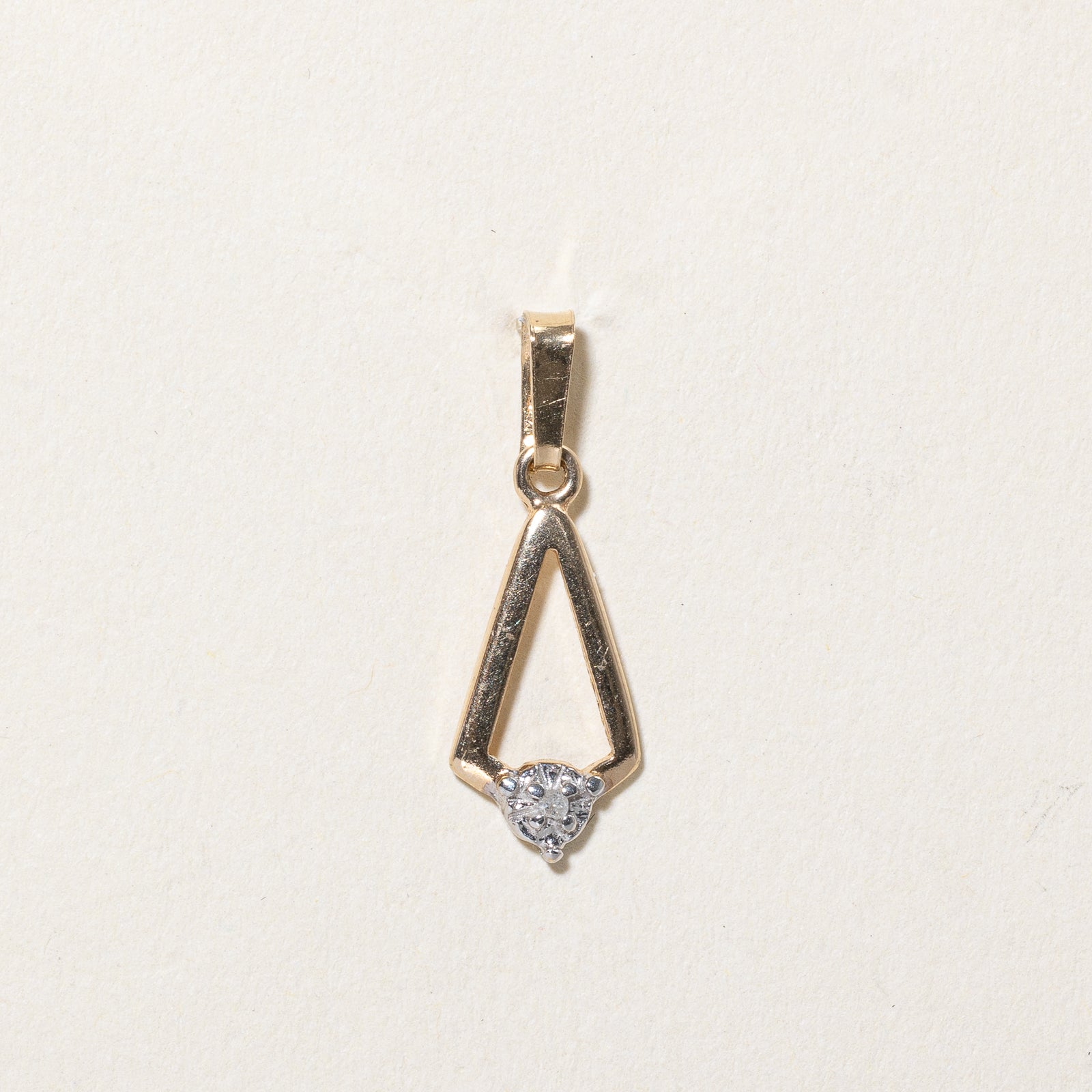 Illusion Set Diamond Geometric Pendant | 0.005ct