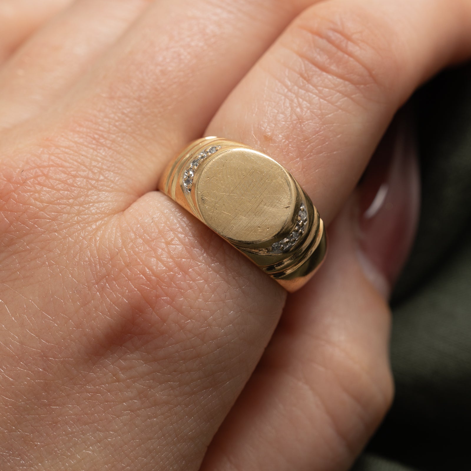Diamond Signet Ring | 0.05ctw | SZ 11