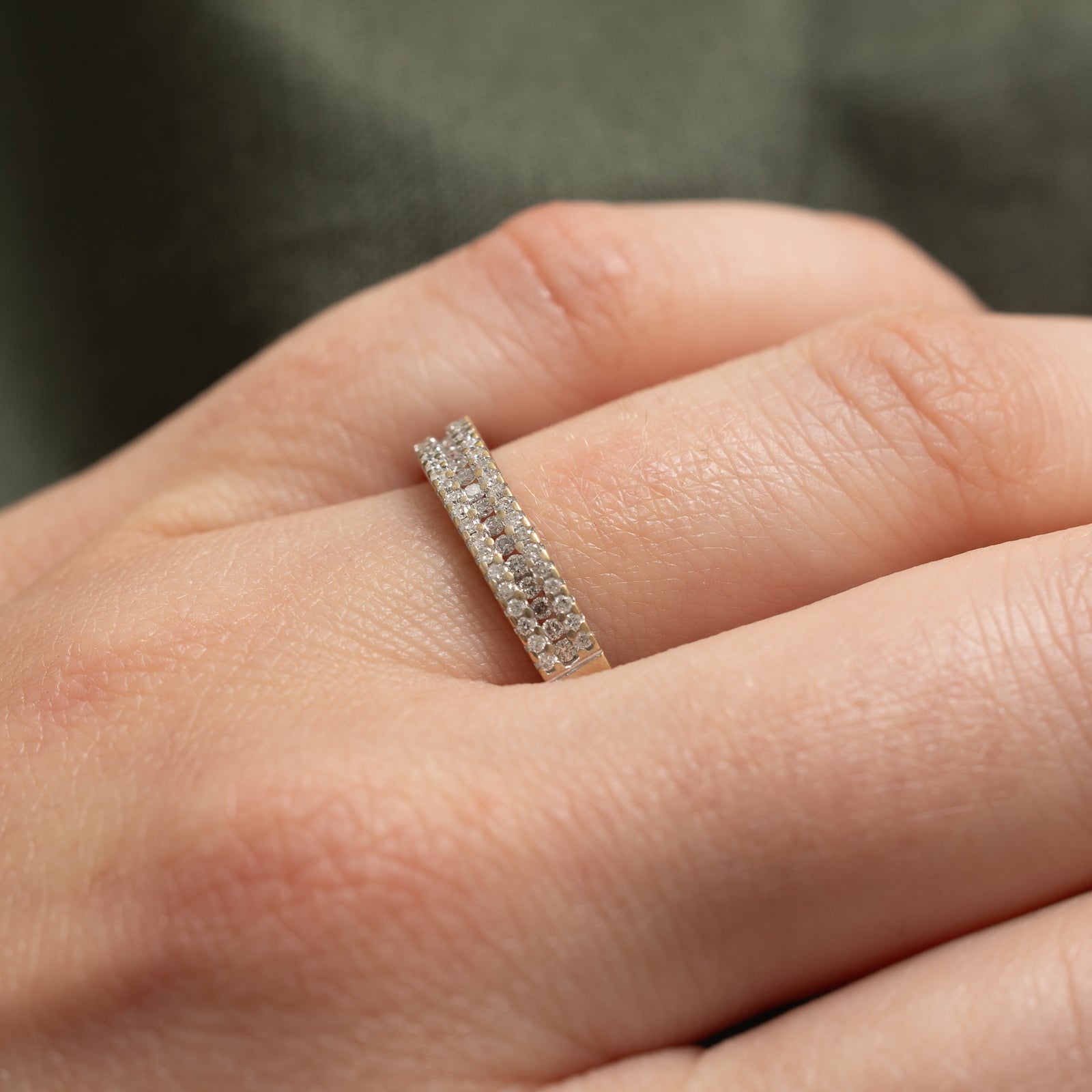 Semi Eternity Multi Row Diamond Band | 0.23ctw | SZ 7.5