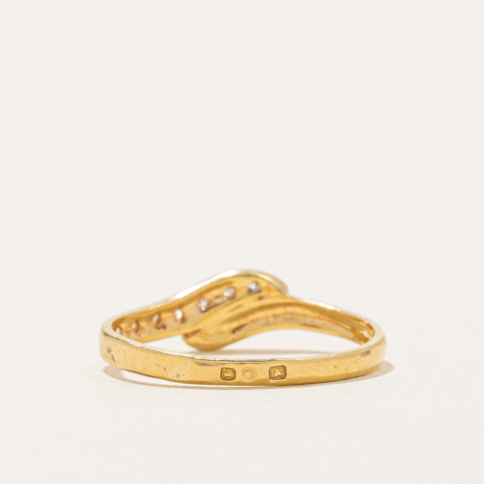 Diamond Row Bypass Ring | 0.08ctw | SZ 6.5