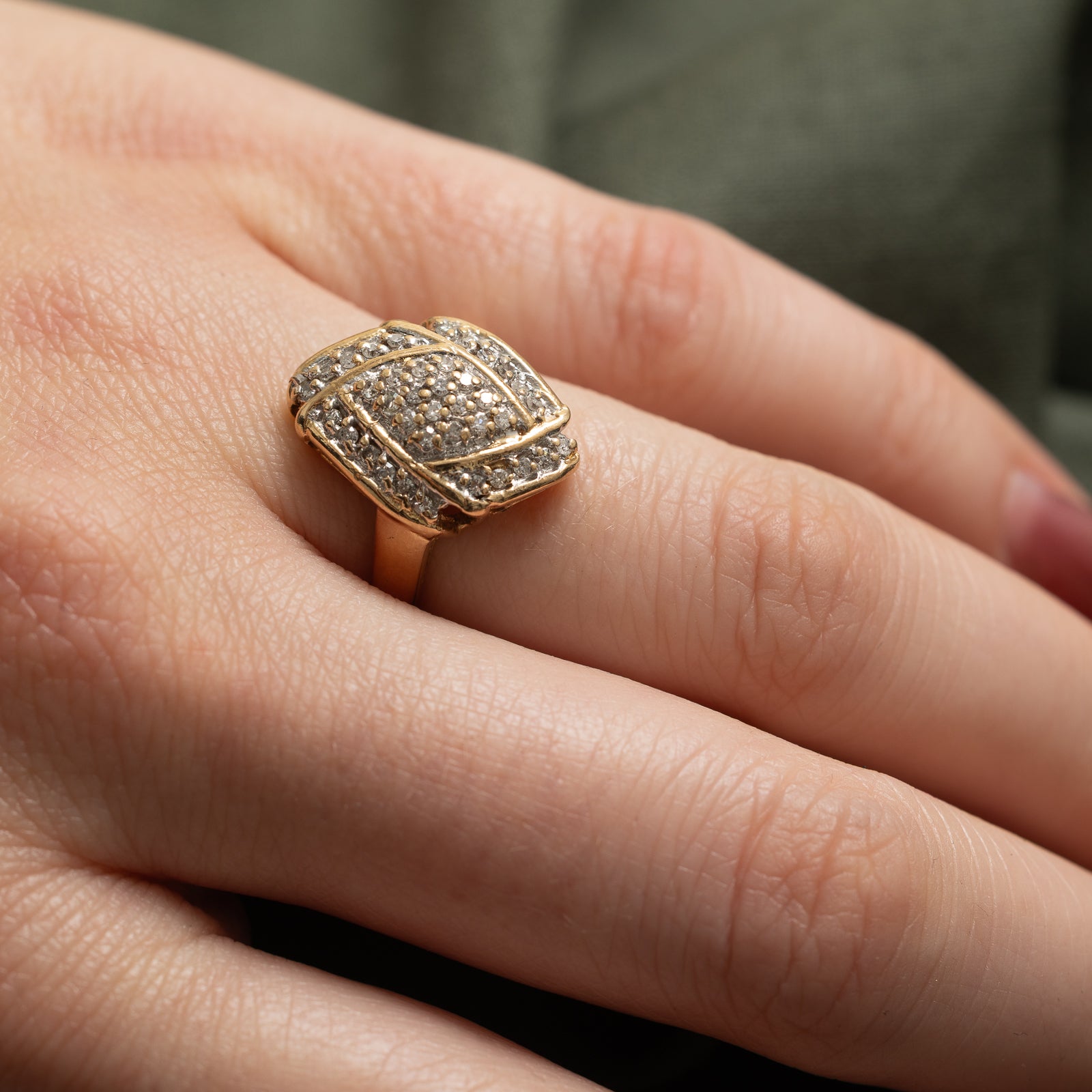 Diamond Cluster Cocktail Ring | 0.26ctw | SZ 5.5