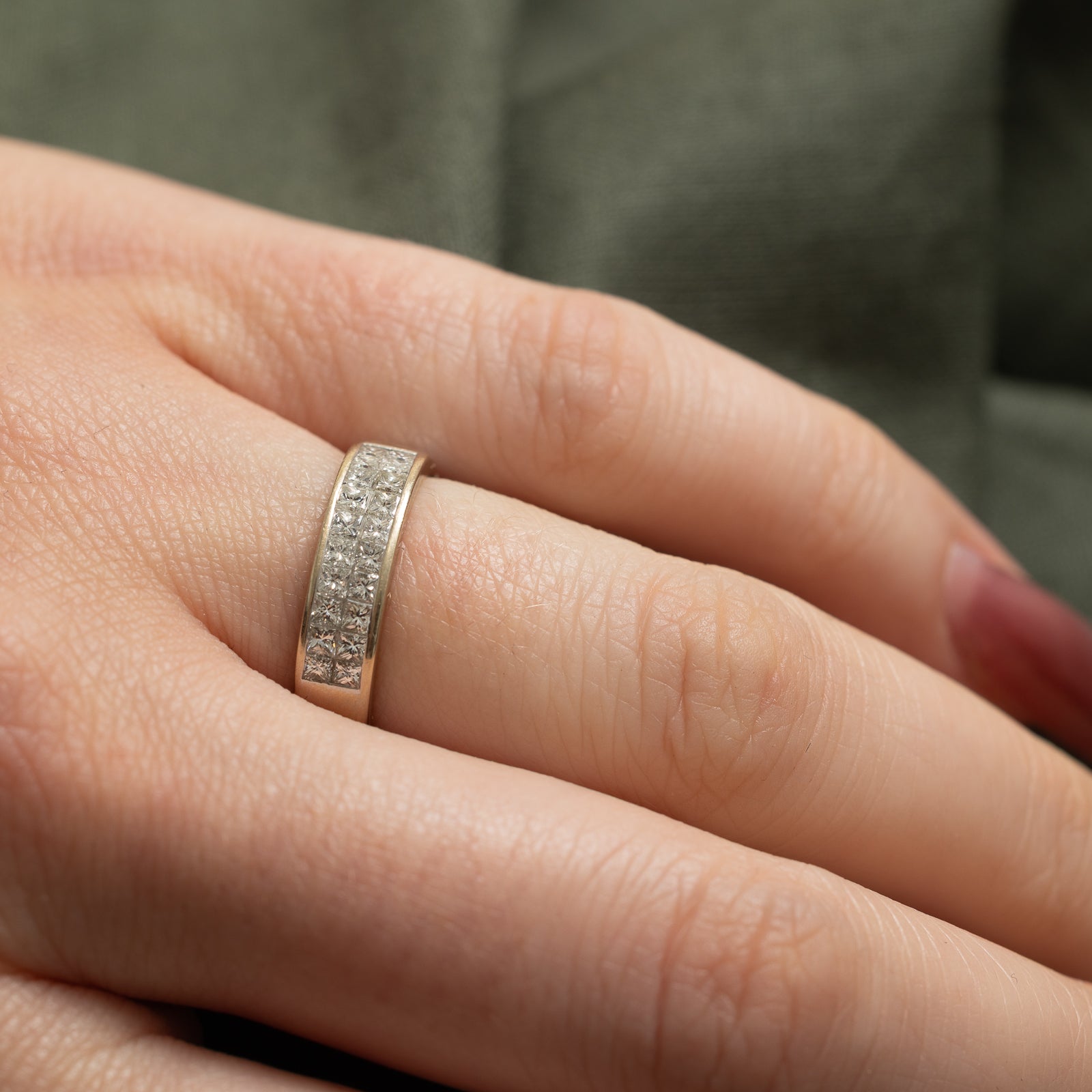 Double Row Semi Eternity Diamond Band | 0.77ctw | SZ 5.5