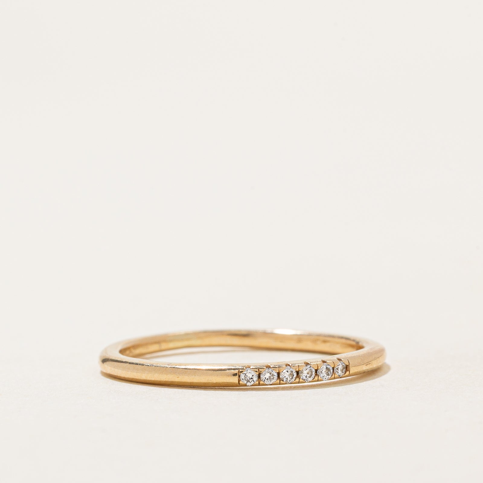 'Mejuri' Diamond Lines Ring | 0.04ctw | SZ 7.5