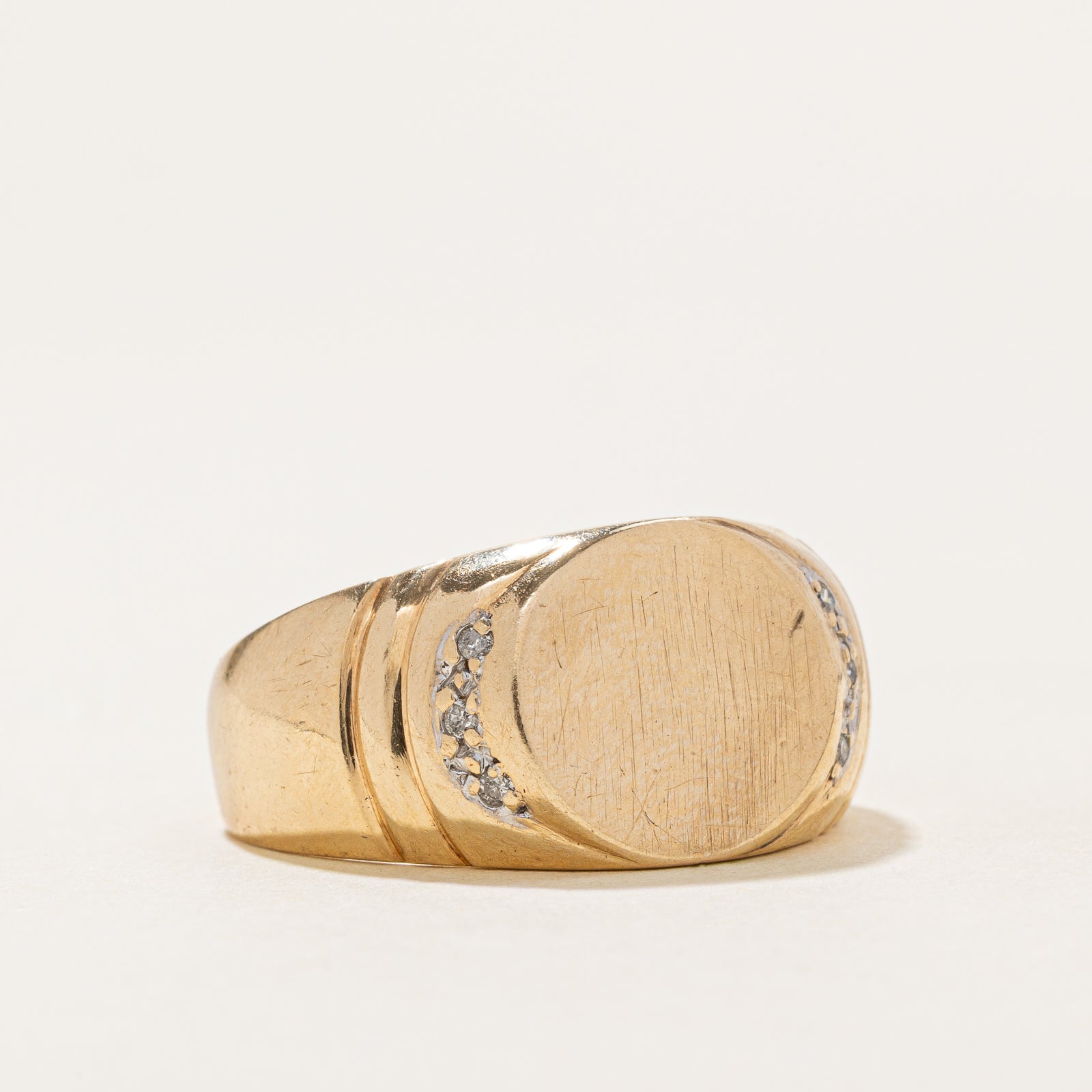 Diamond Signet Ring | 0.05ctw | SZ 11