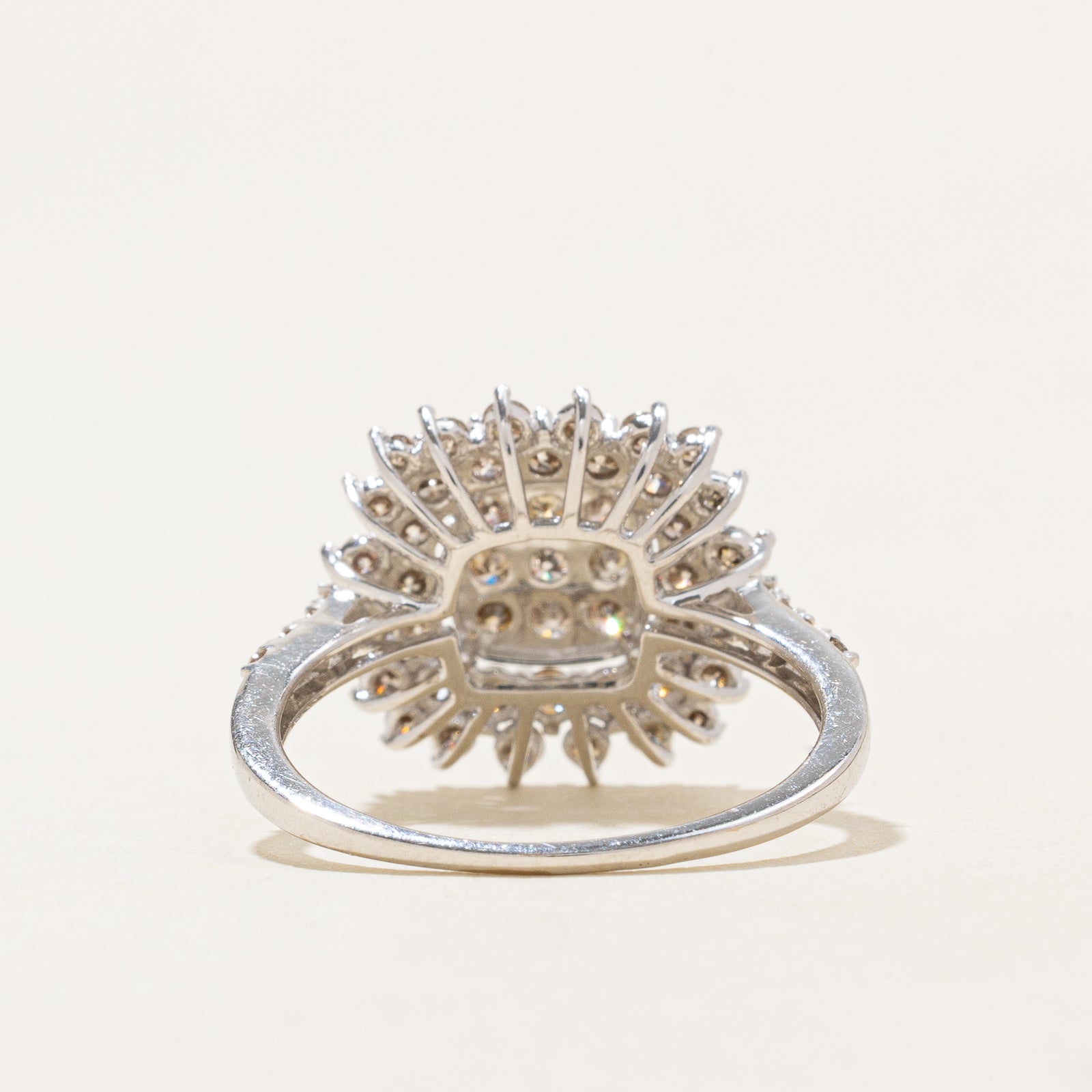 Diamond Cluster Petal Ring | 1.00ctw | SZ 6